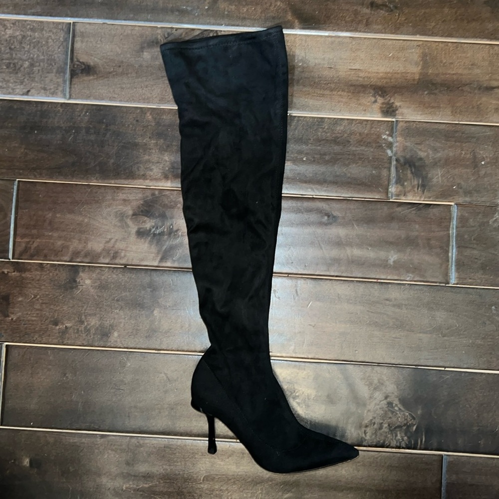 Suede over the knee boot
